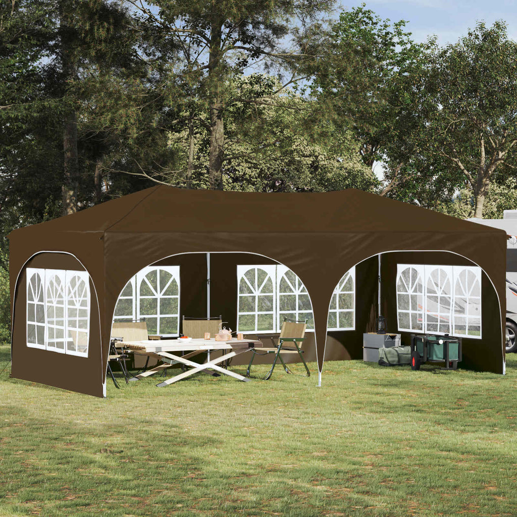 vidaXL Namiot imprezowy rozkładany 575 x 288 x 245 cm Ciemnoszary