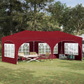 vidaXL Namiot imprezowy rozkładany 575 x 288 x 245 cm bordowy