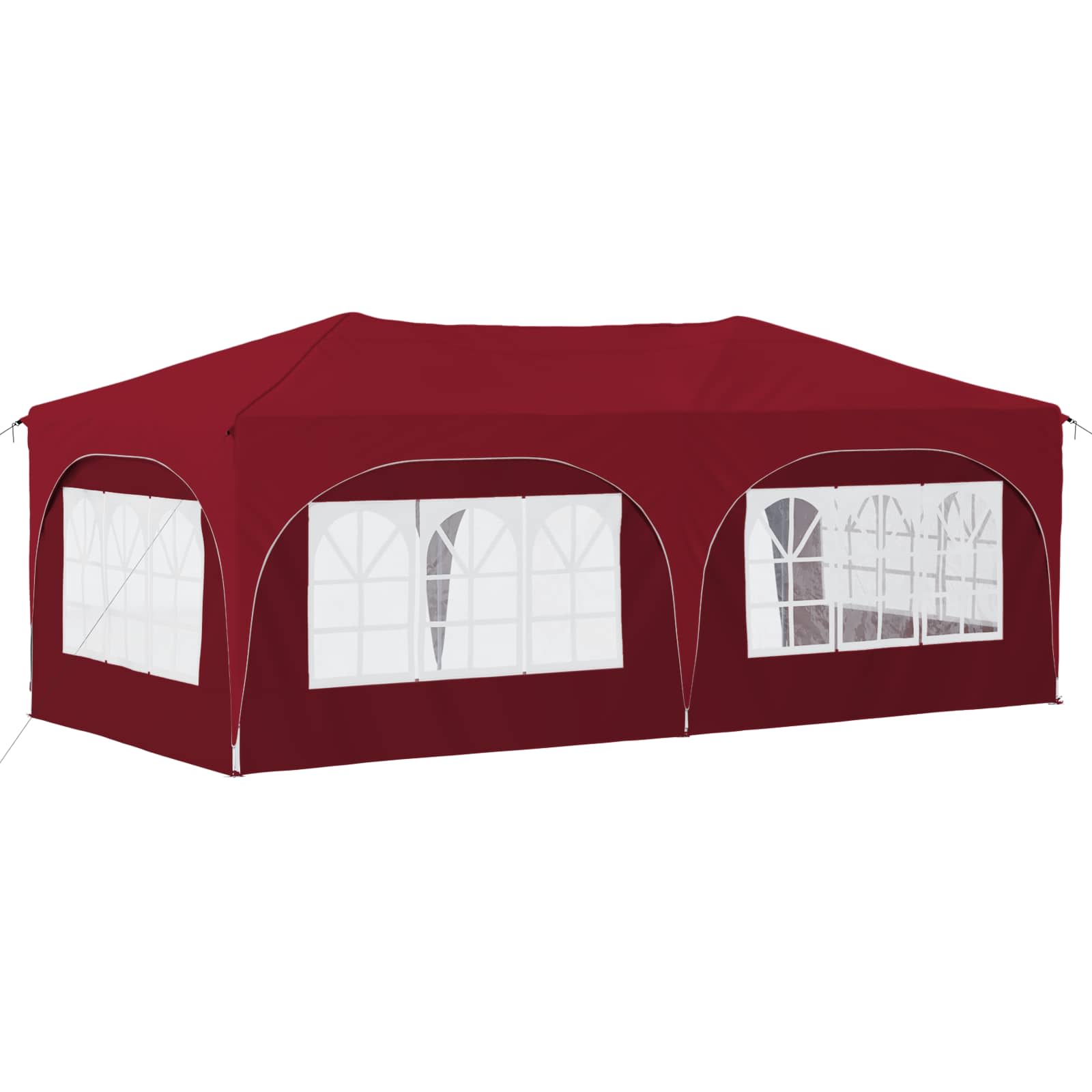 vidaXL Namiot imprezowy rozkładany 575 x 288 x 245 cm bordowy