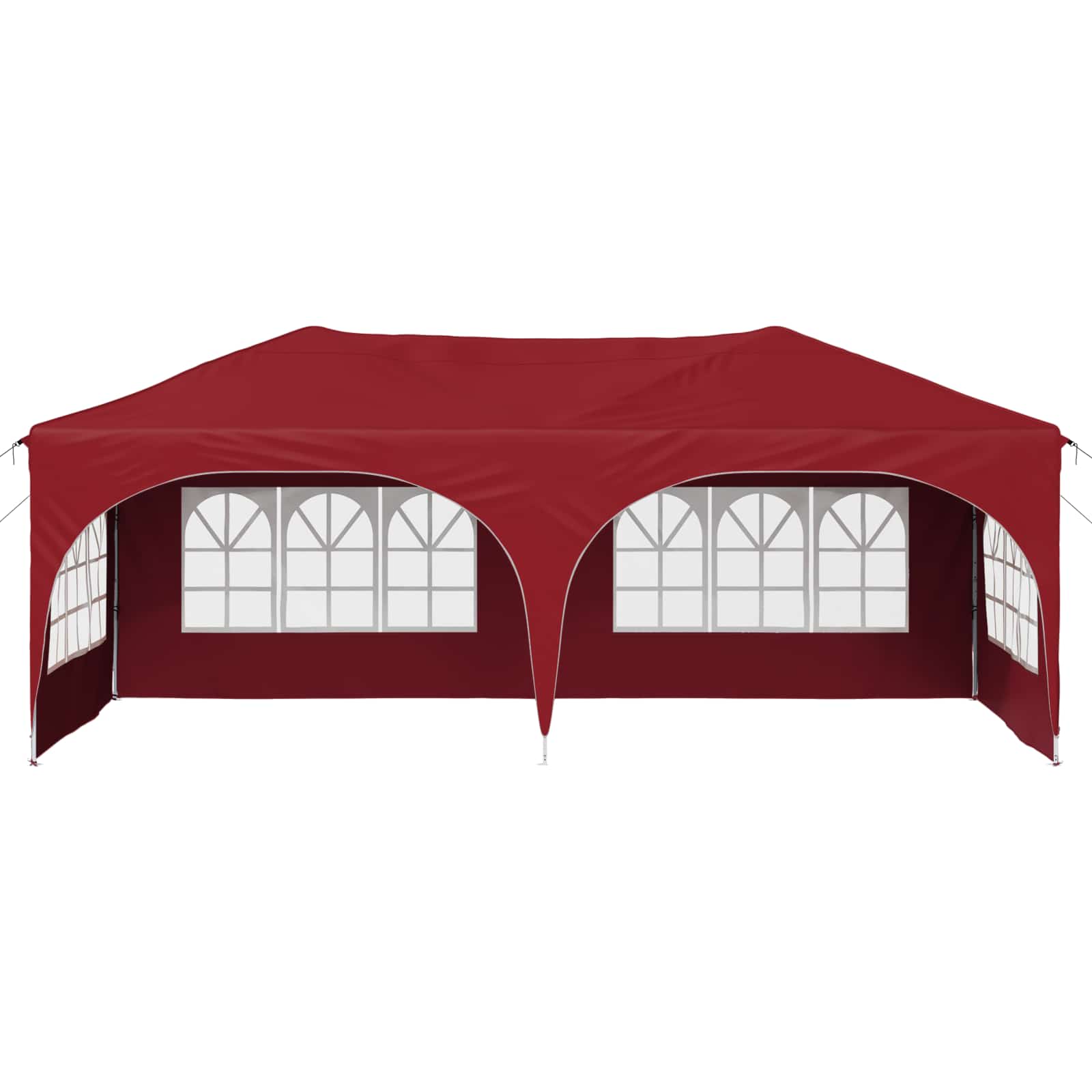vidaXL Namiot imprezowy rozkładany 575 x 288 x 245 cm bordowy