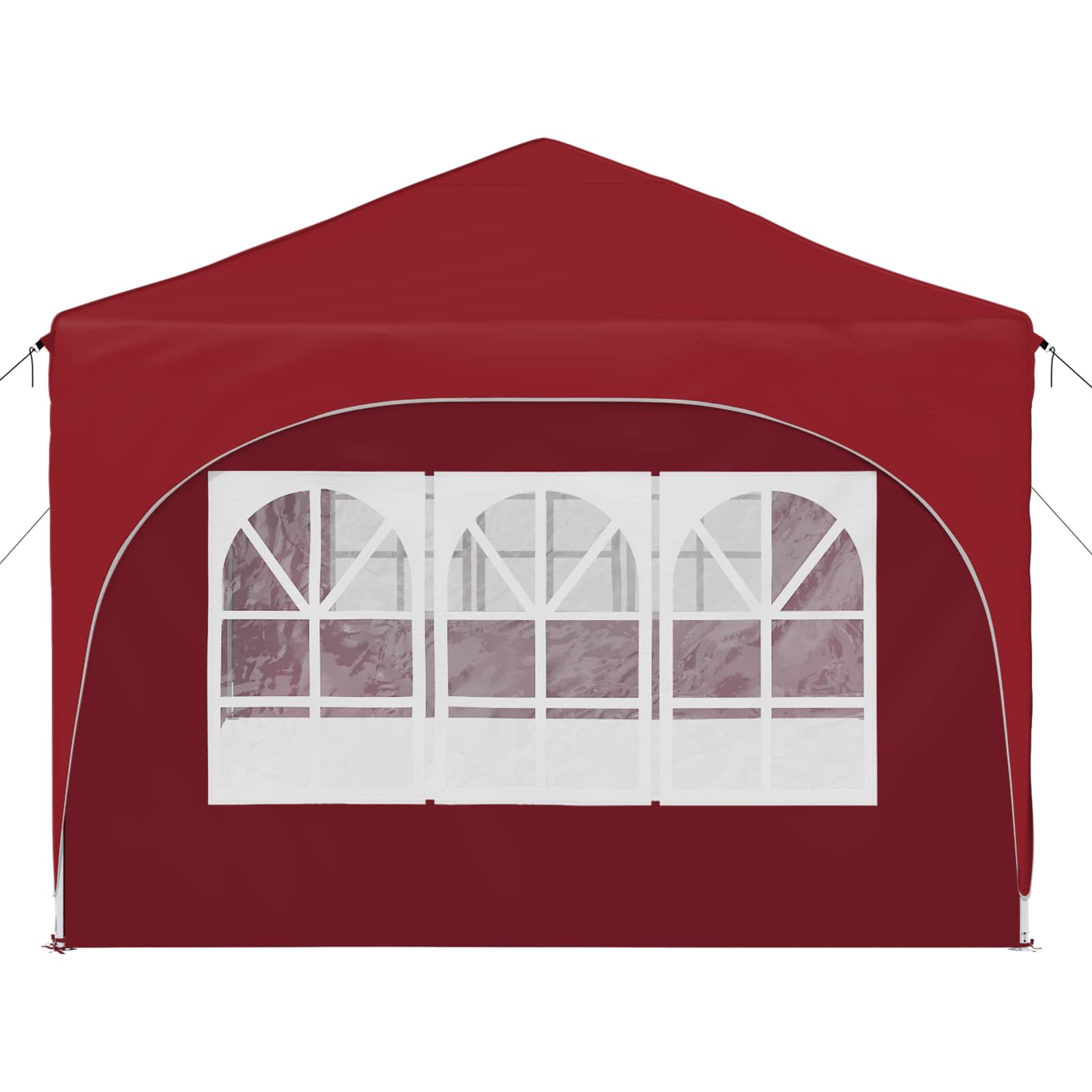 vidaXL Namiot imprezowy rozkładany 575 x 288 x 245 cm bordowy
