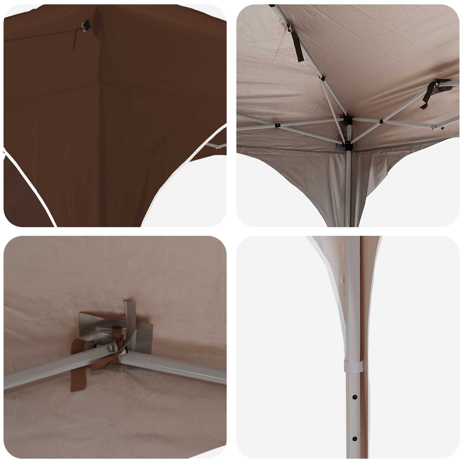 vidaXL Namiot imprezowy rozkładany 575 x 288 x 245 cm brązowy