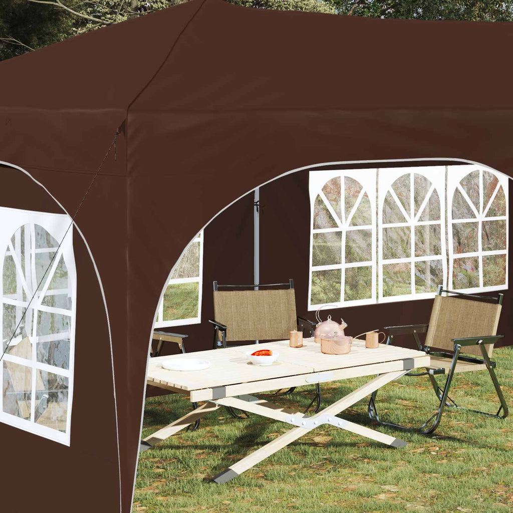 vidaXL Namiot imprezowy rozkładany 575 x 288 x 245 cm brązowy