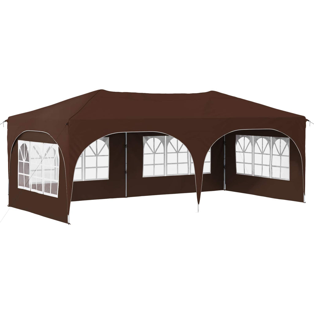 vidaXL Namiot imprezowy rozkładany 575 x 288 x 245 cm brązowy