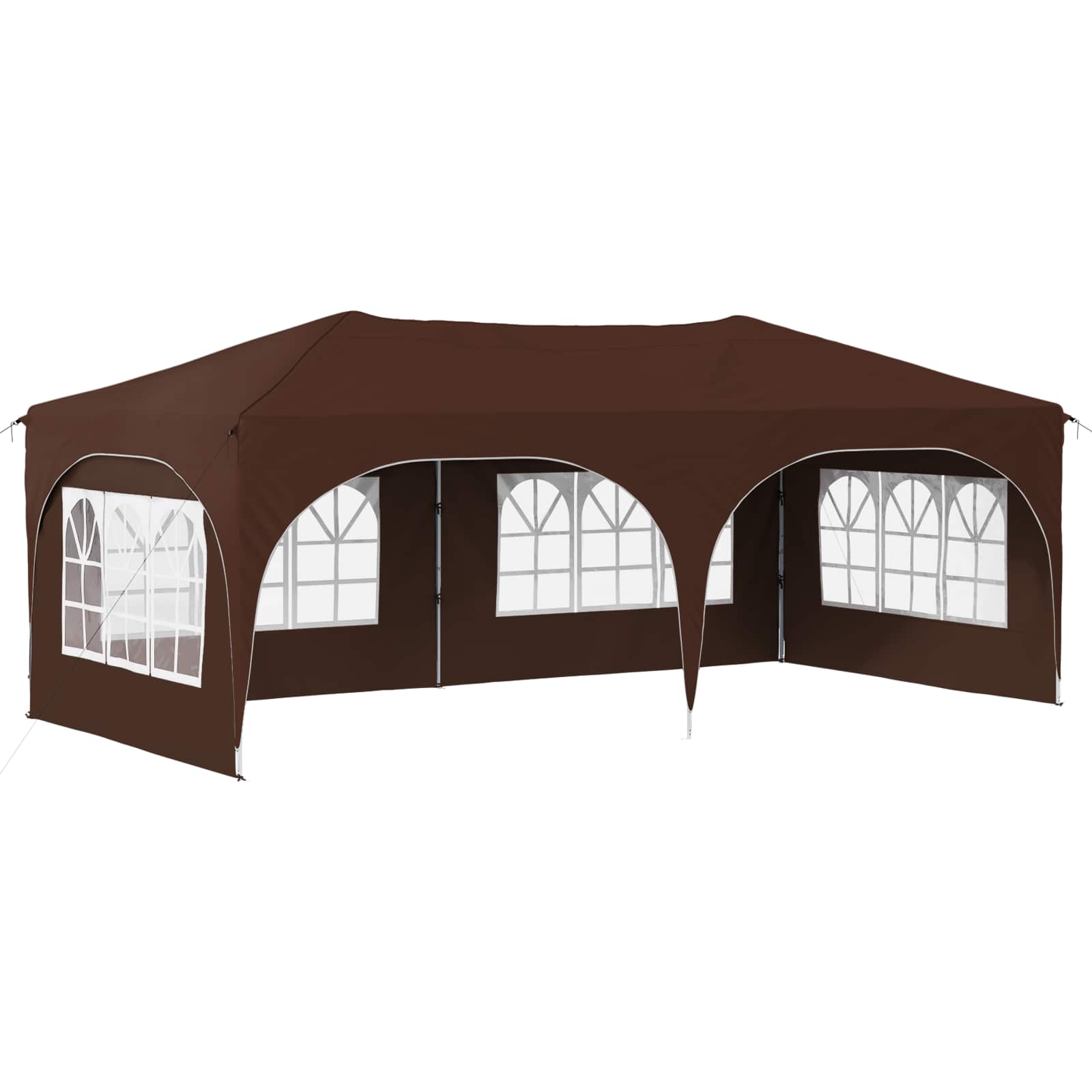 vidaXL Namiot imprezowy rozkładany 575 x 288 x 245 cm brązowy