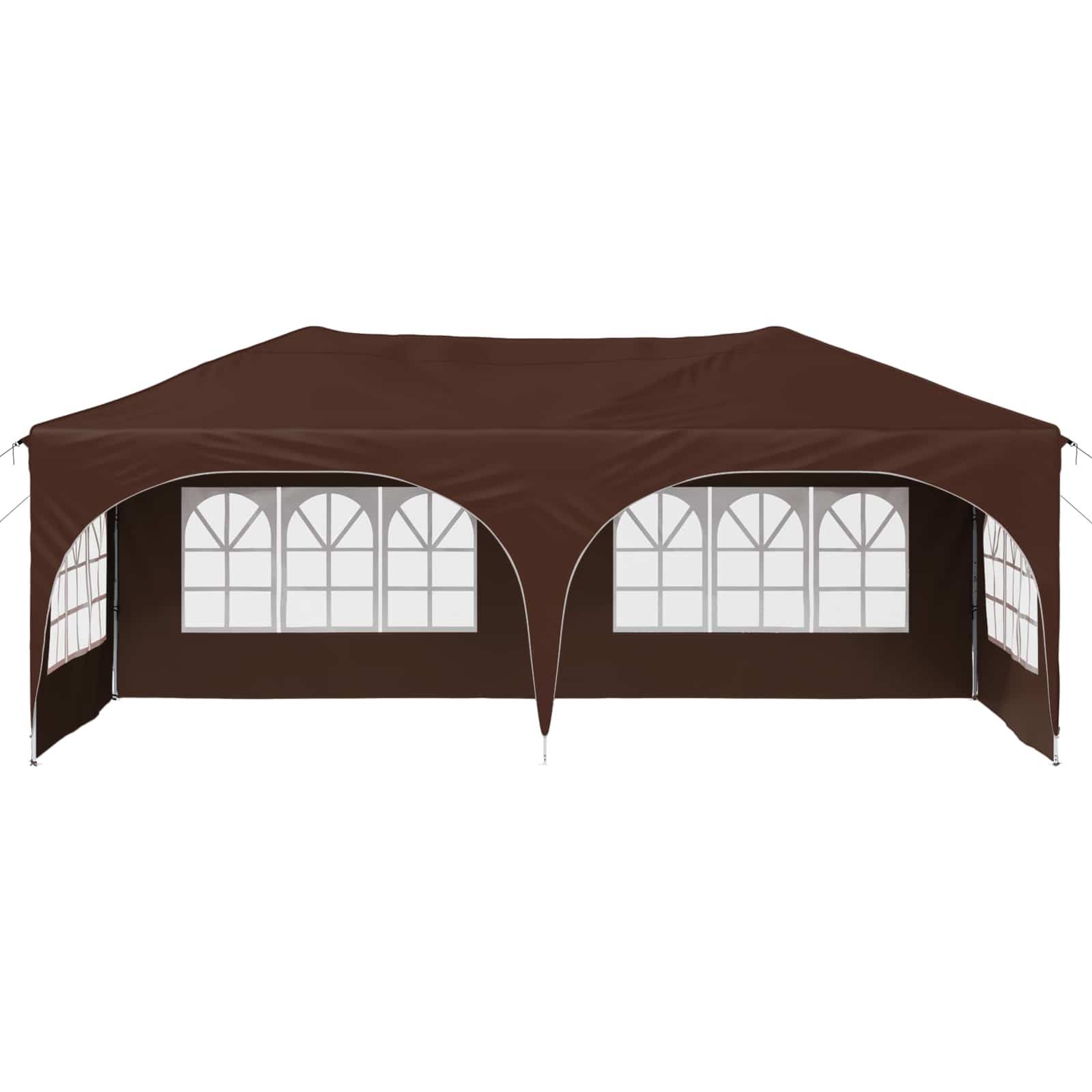 vidaXL Namiot imprezowy rozkładany 575 x 288 x 245 cm brązowy
