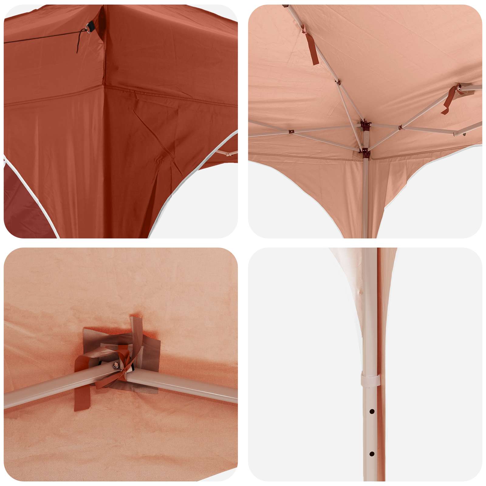 vidaXL Namiot imprezowy rozkładany 575 x 288 x 245 cm terakota