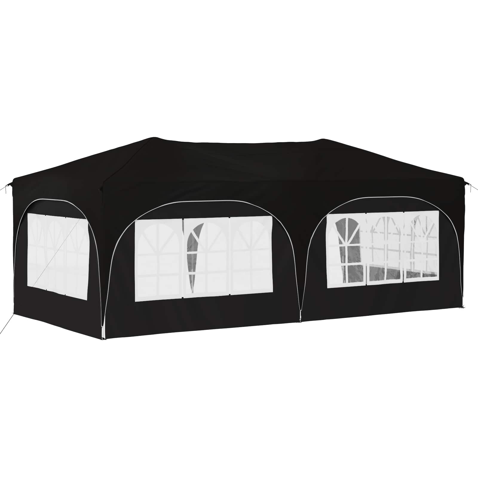 vidaXL Namiot imprezowy rozkładany 575 x 288 x 245 cm Czarny