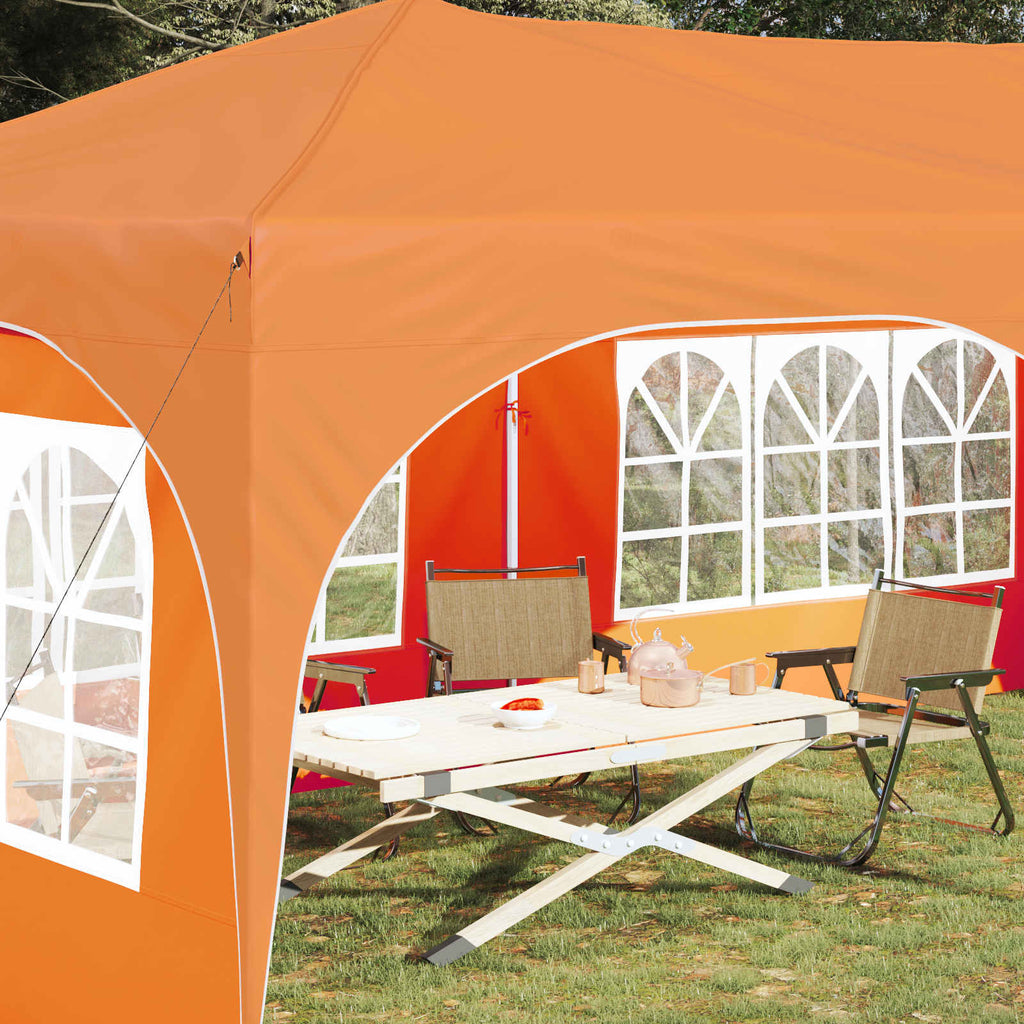vidaXL Namiot imprezowy rozkładany 575 x 288 x 245 cm pomarańczowy
