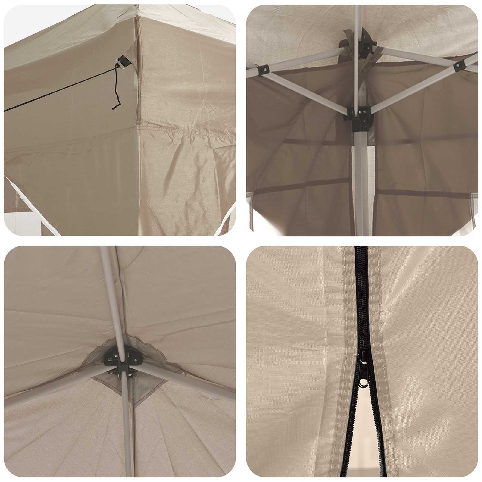 vidaXL Namiot imprezowy rozkładany 575 x 288 x 245 cm kremowy