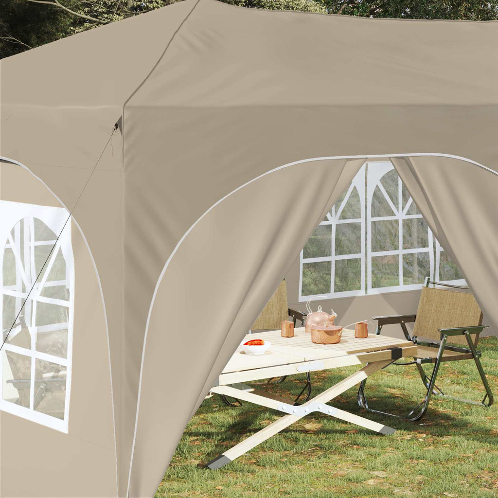 vidaXL Namiot imprezowy rozkładany 575 x 288 x 245 cm kremowy