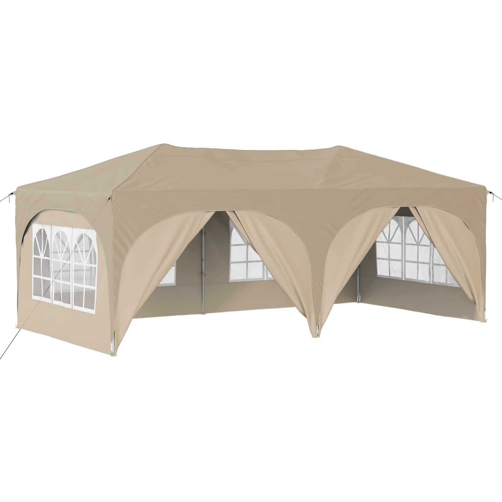 vidaXL Namiot imprezowy rozkładany 575 x 288 x 245 cm kremowy