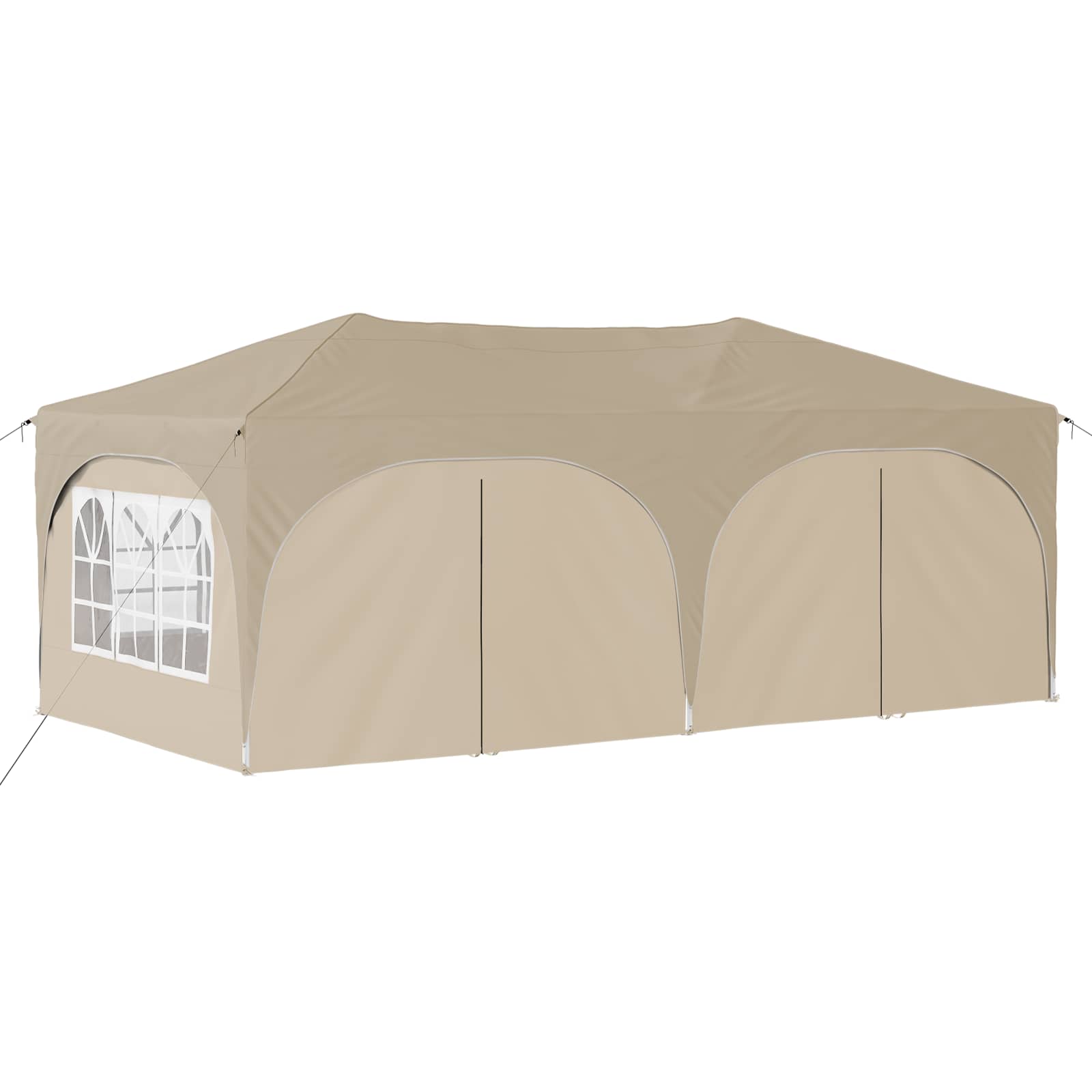 vidaXL Namiot imprezowy rozkładany 575 x 288 x 245 cm kremowy