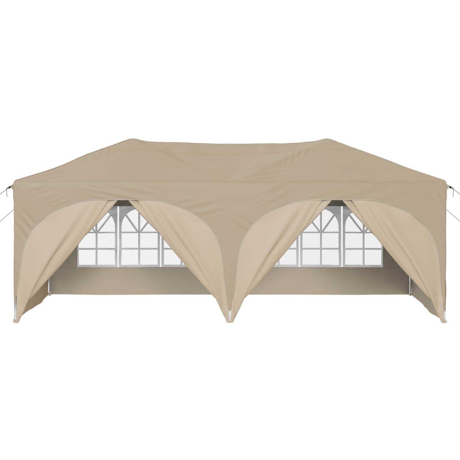 vidaXL Namiot imprezowy rozkładany 575 x 288 x 245 cm kremowy