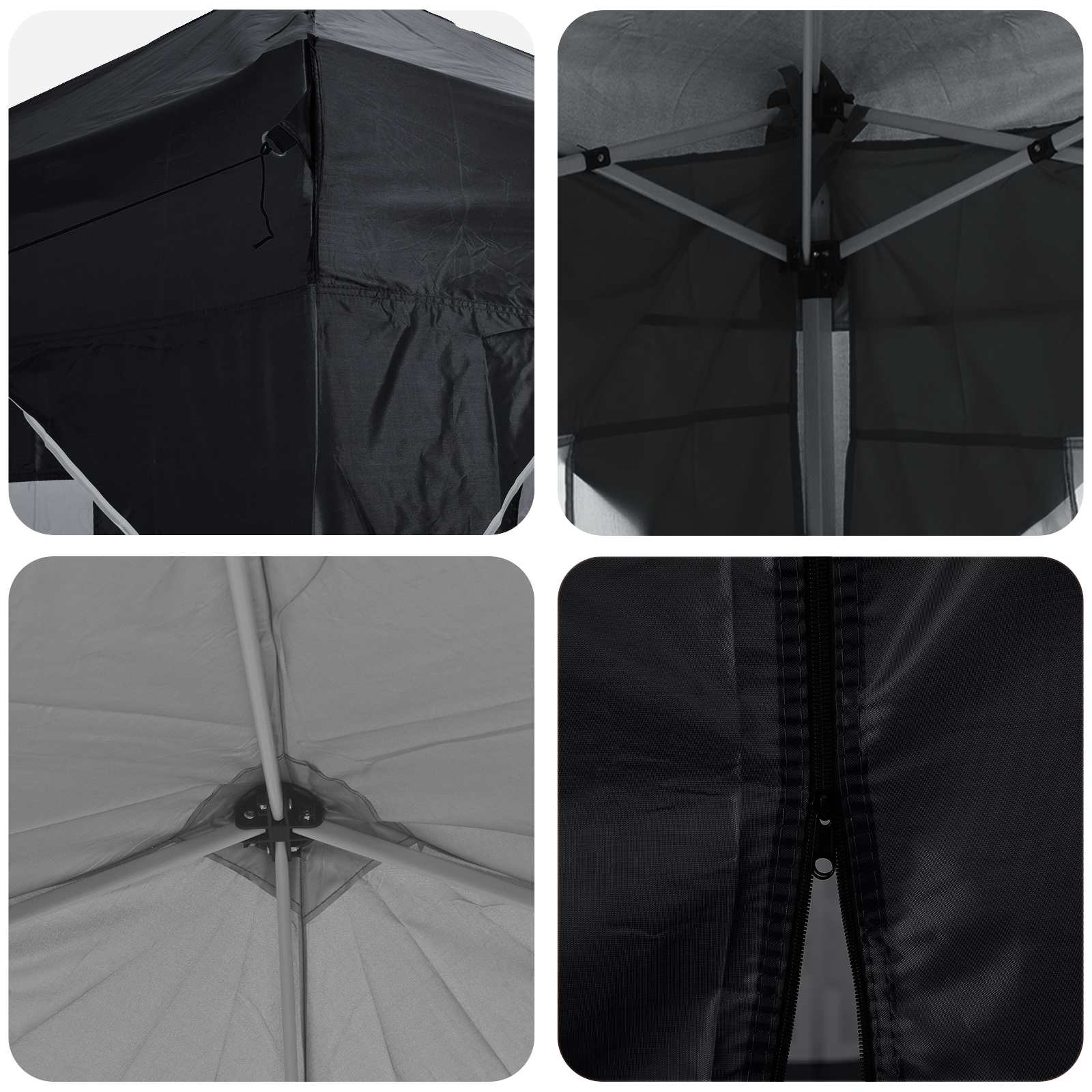 vidaXL Namiot imprezowy rozkładany 575 x 288 x 245 cm antracytowy