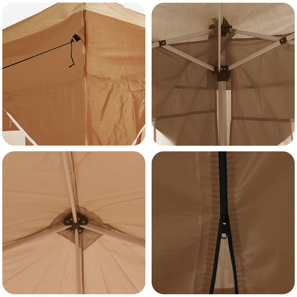 vidaXL Namiot imprezowy rozkładany 575 x 288 x 245 cm Beżowy