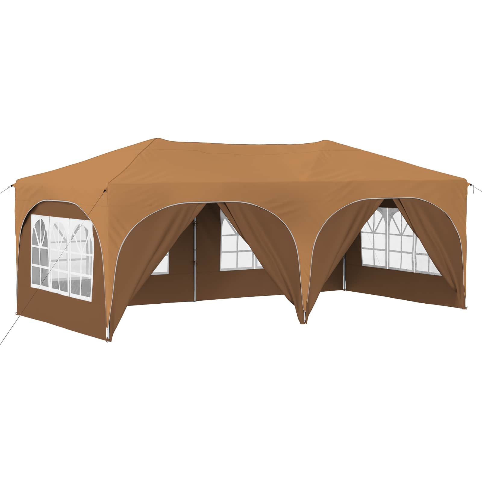 vidaXL Namiot imprezowy rozkładany 575 x 288 x 245 cm Beżowy