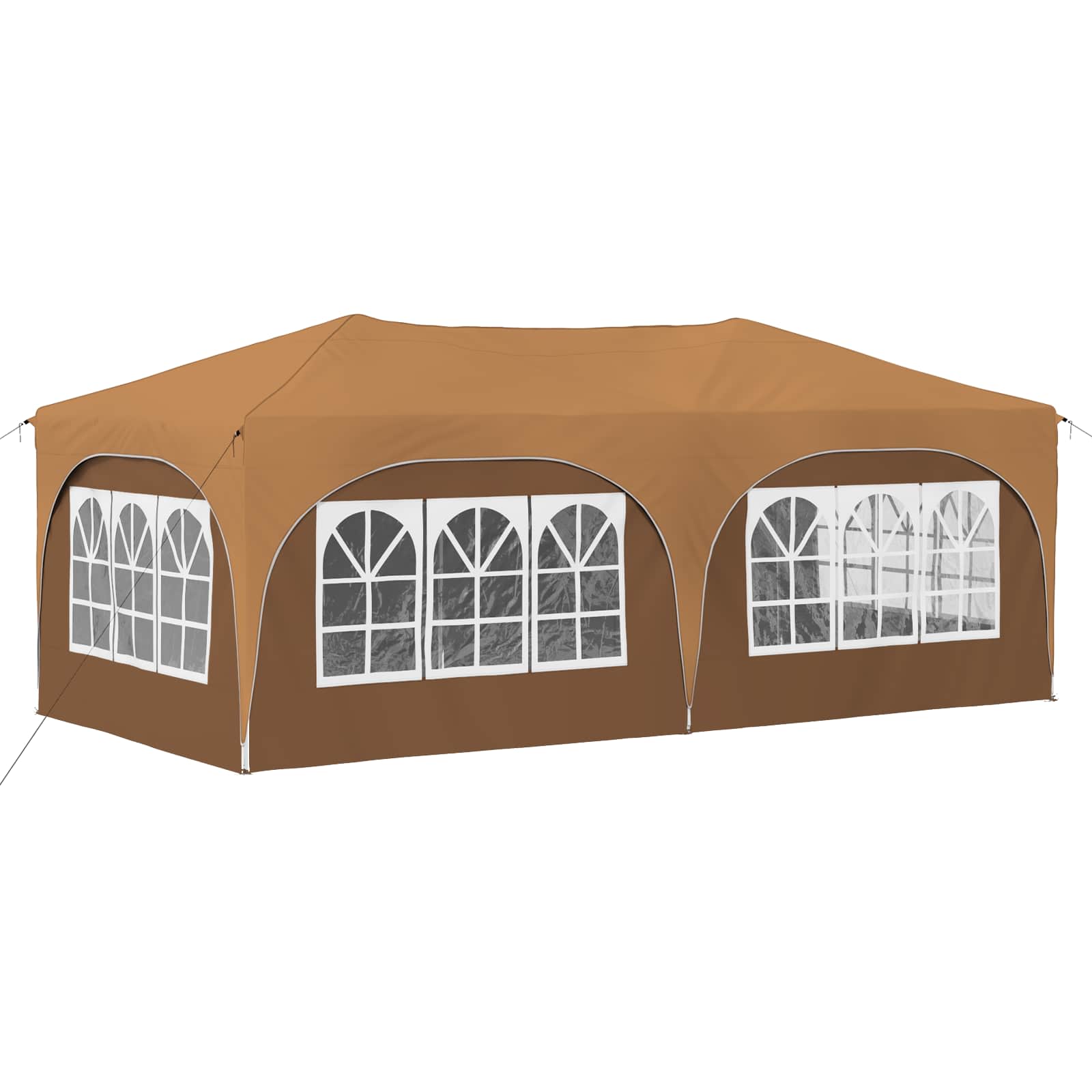 vidaXL Namiot imprezowy rozkładany 575 x 288 x 245 cm Beżowy