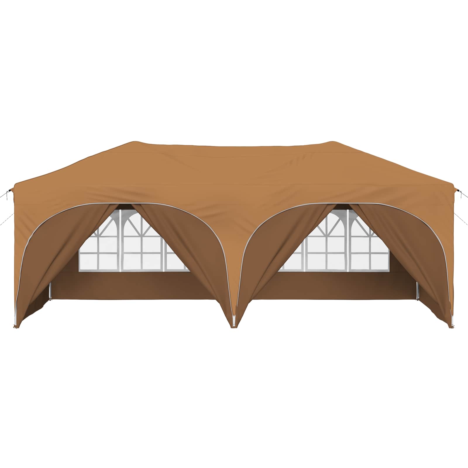 vidaXL Namiot imprezowy rozkładany 575 x 288 x 245 cm Beżowy