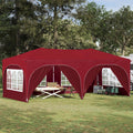 vidaXL Namiot imprezowy rozkładany 575 x 288 x 245 cm bordowy
