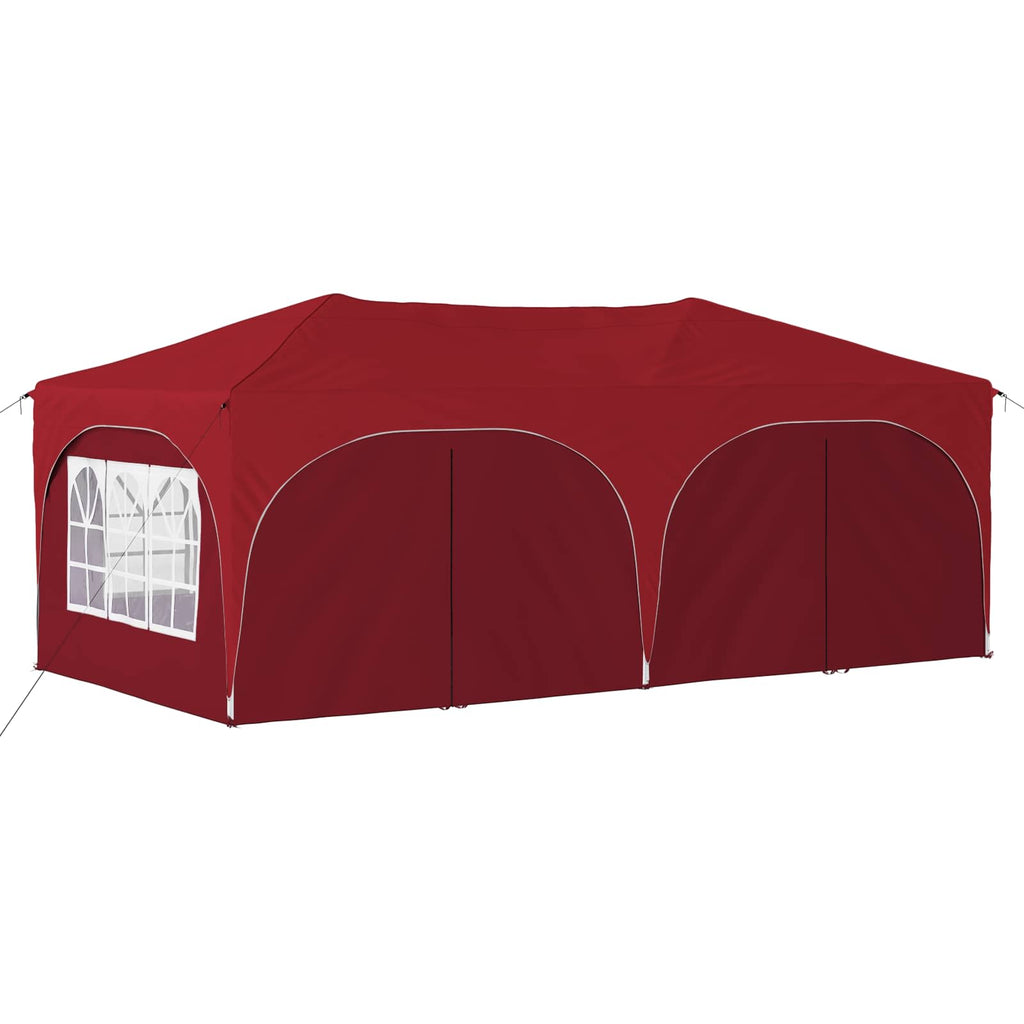 vidaXL Namiot imprezowy rozkładany 575 x 288 x 245 cm bordowy