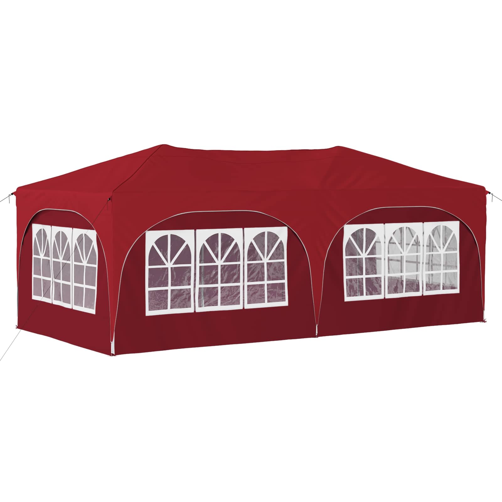vidaXL Namiot imprezowy rozkładany 575 x 288 x 245 cm bordowy