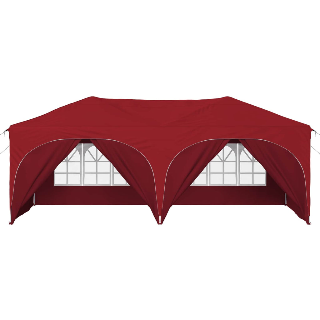 vidaXL Namiot imprezowy rozkładany 575 x 288 x 245 cm bordowy