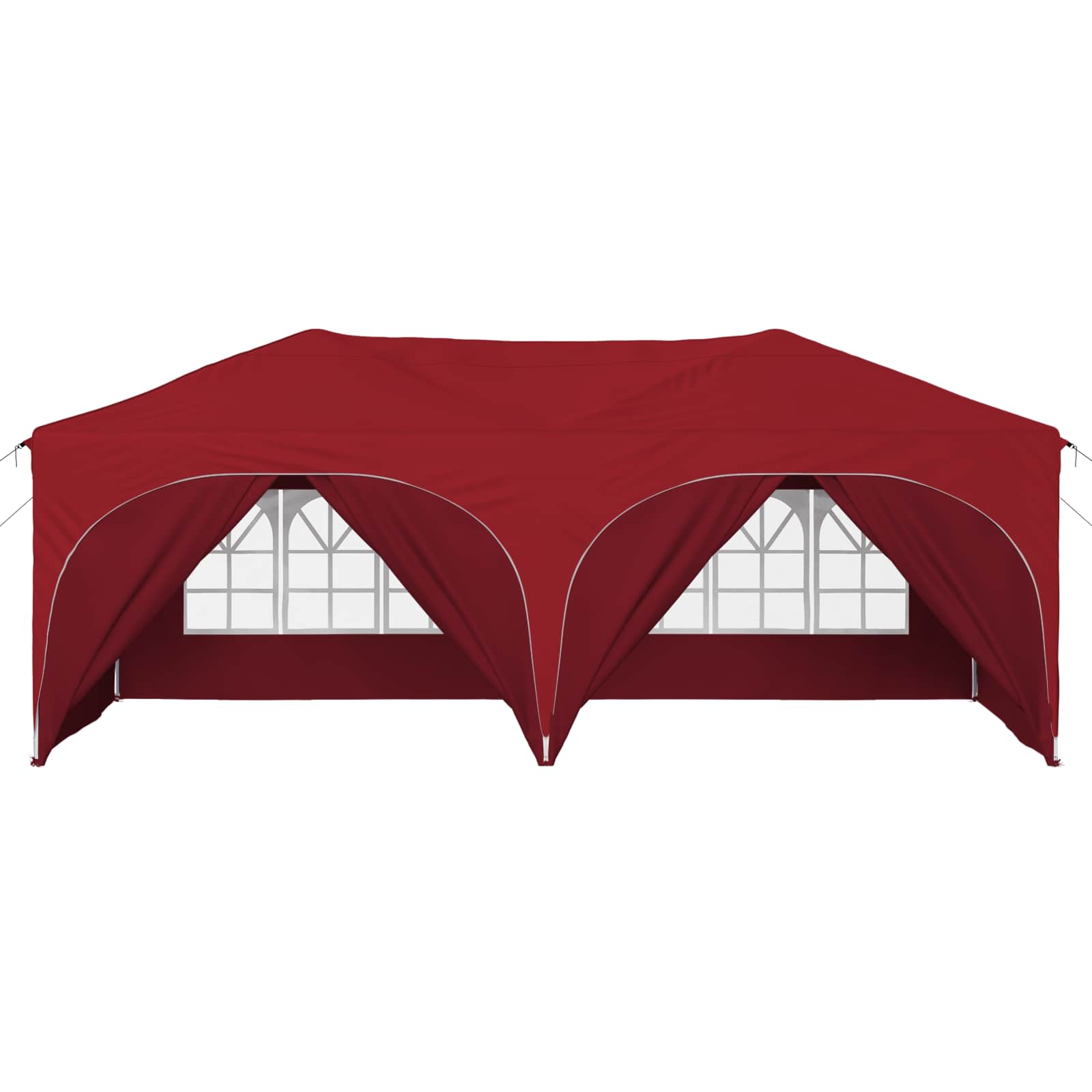vidaXL Namiot imprezowy rozkładany 575 x 288 x 245 cm bordowy