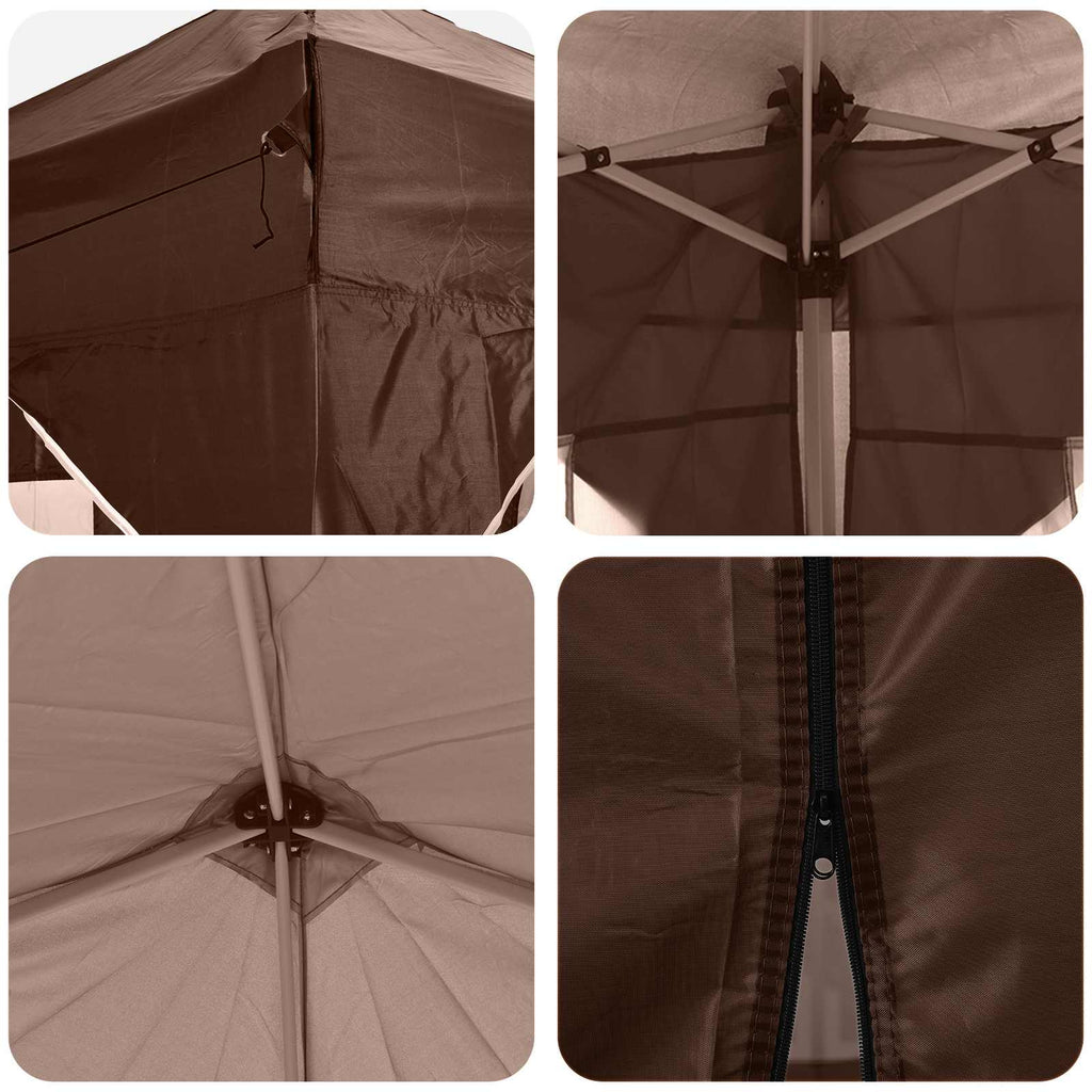 vidaXL Namiot imprezowy rozkładany 575 x 288 x 245 cm brązowy