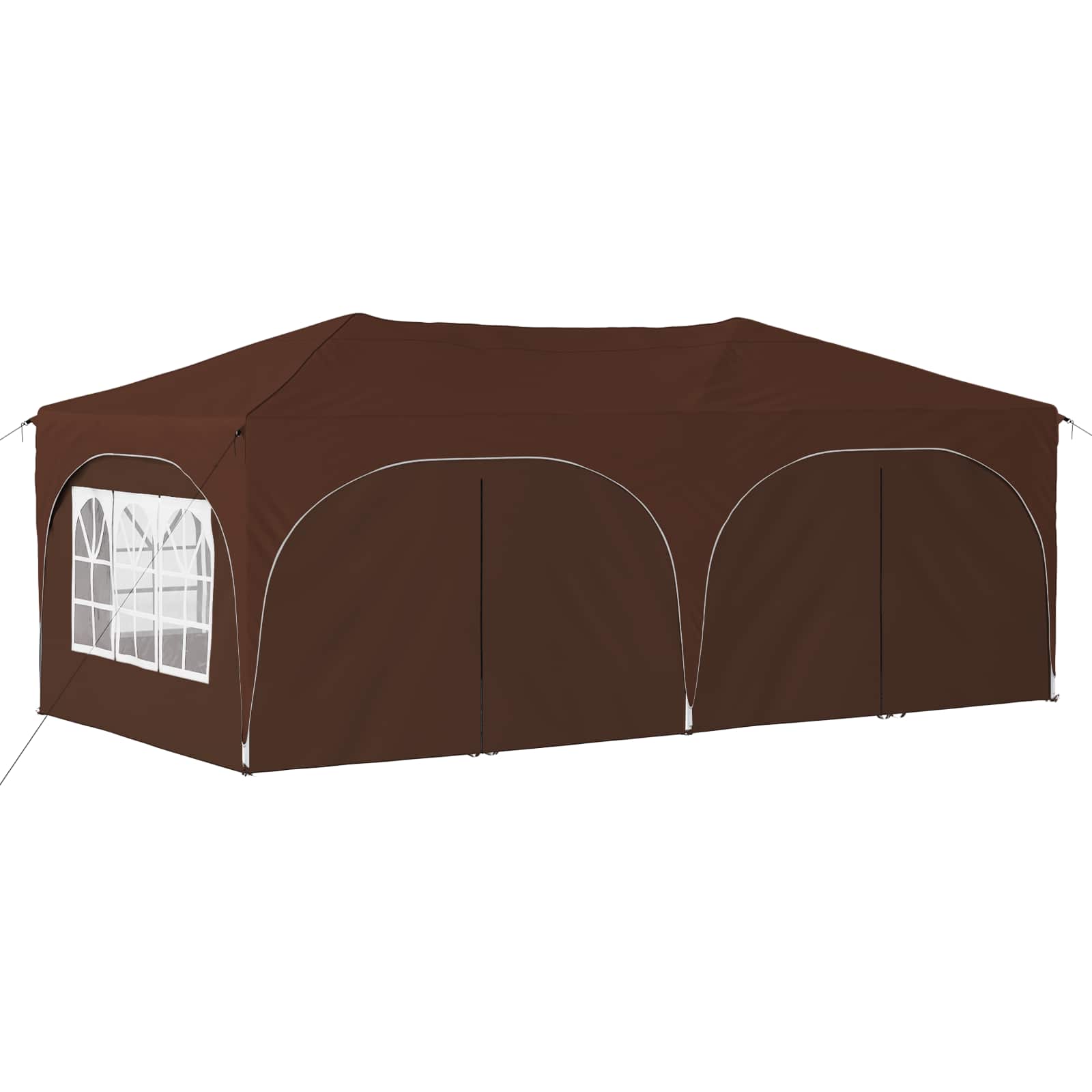 vidaXL Namiot imprezowy rozkładany 575 x 288 x 245 cm brązowy