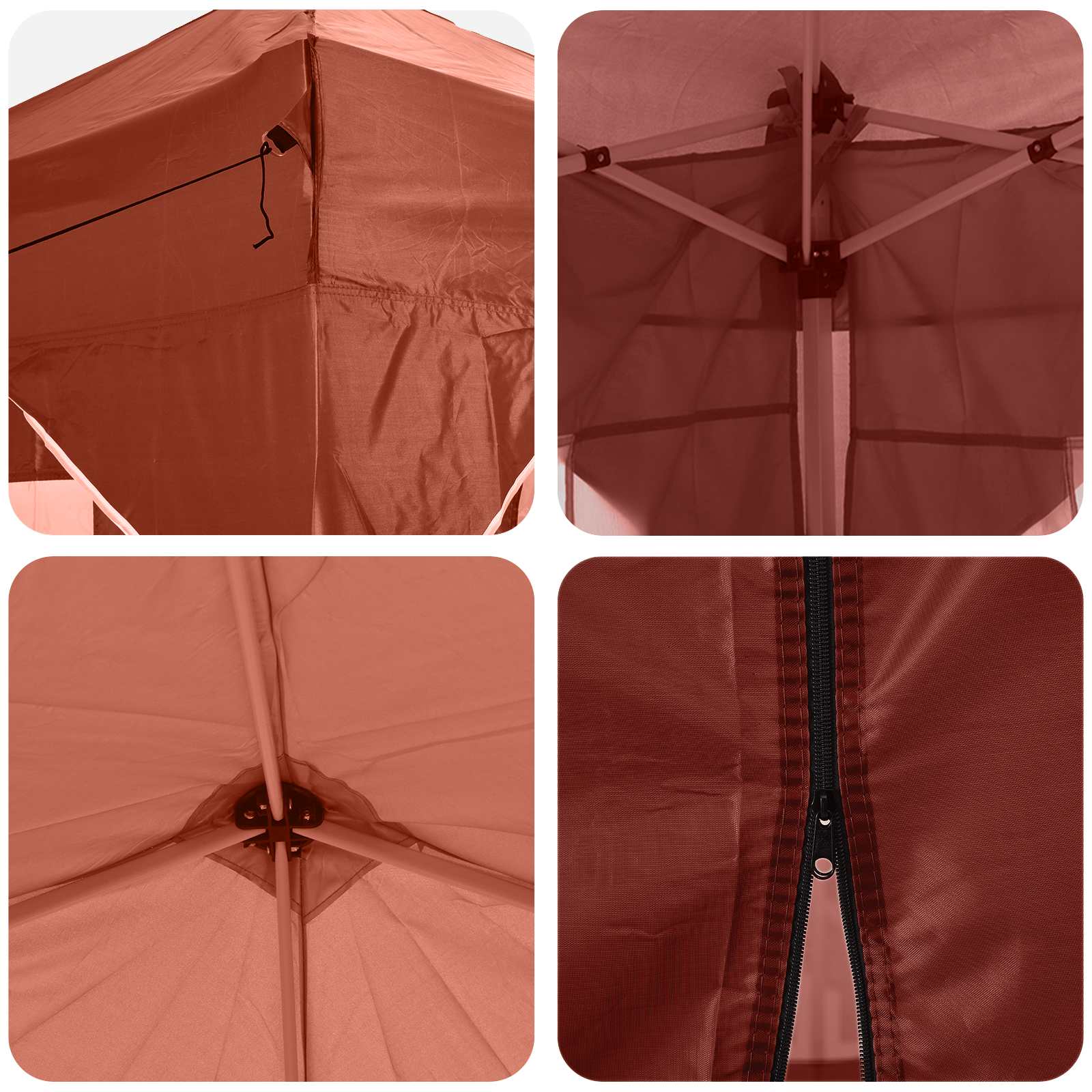 vidaXL Namiot imprezowy rozkładany 575 x 288 x 245 cm terakota
