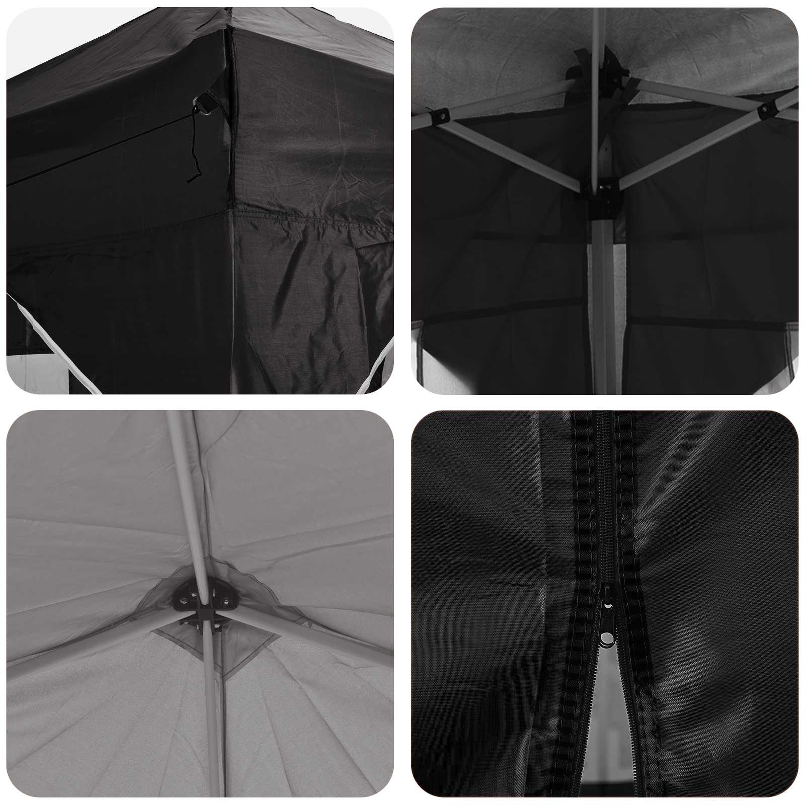 vidaXL Namiot imprezowy rozkładany 575 x 288 x 245 cm Czarny