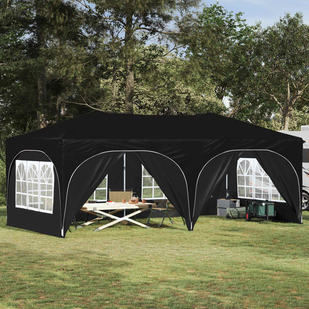 vidaXL Namiot imprezowy rozkładany 575 x 288 x 245 cm Czarny