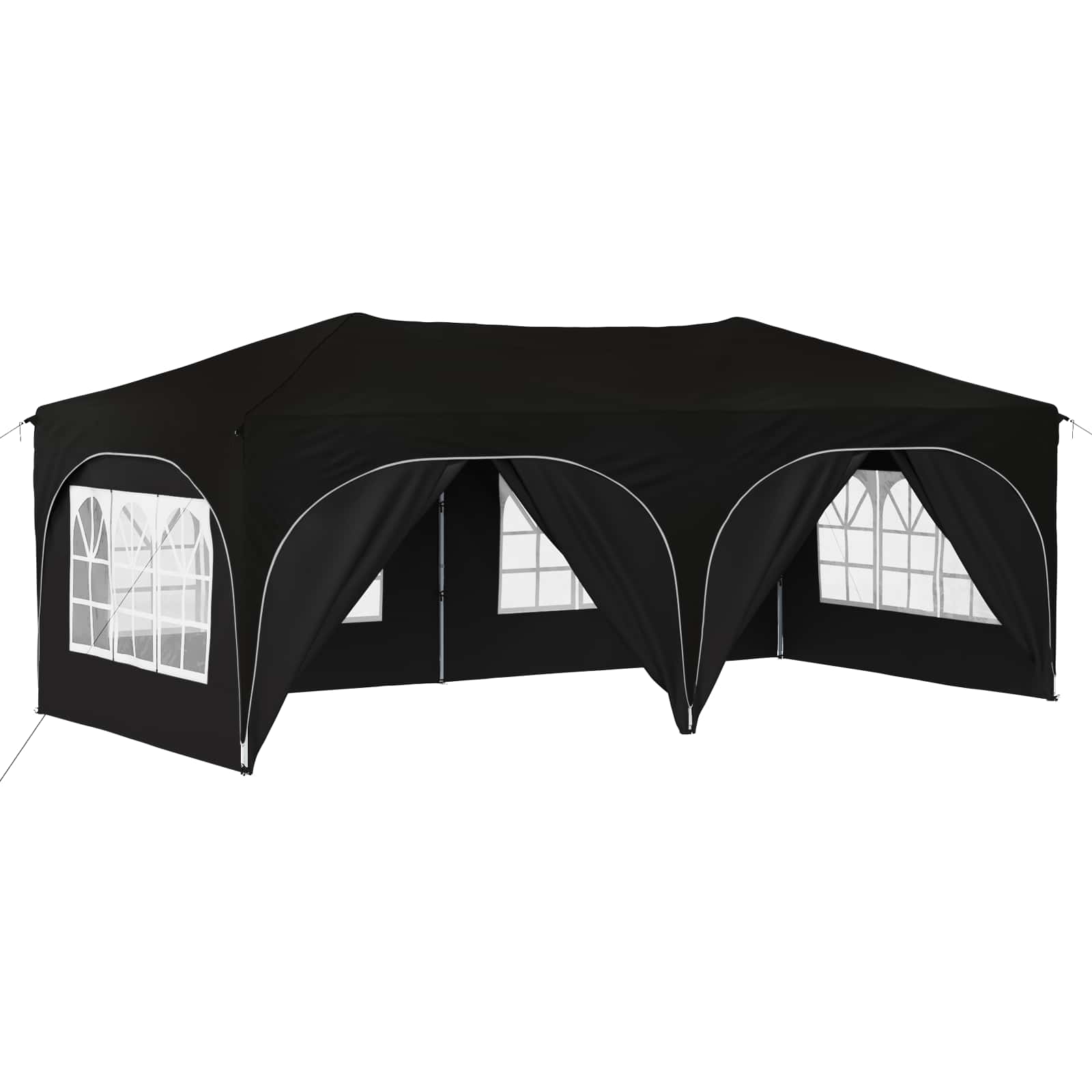 vidaXL Namiot imprezowy rozkładany 575 x 288 x 245 cm Czarny