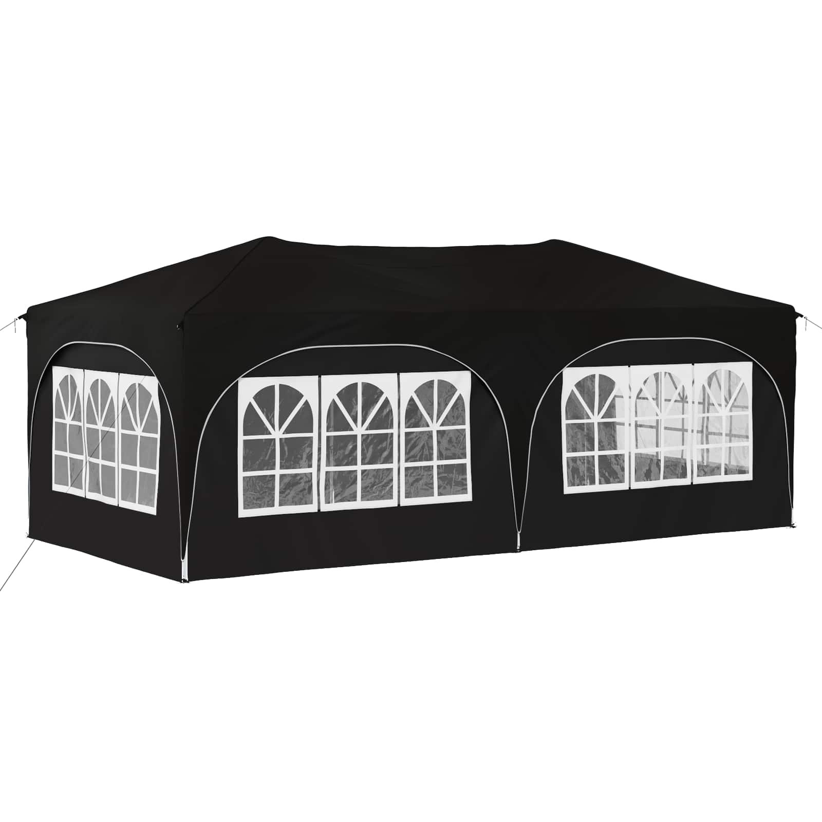 vidaXL Namiot imprezowy rozkładany 575 x 288 x 245 cm Czarny