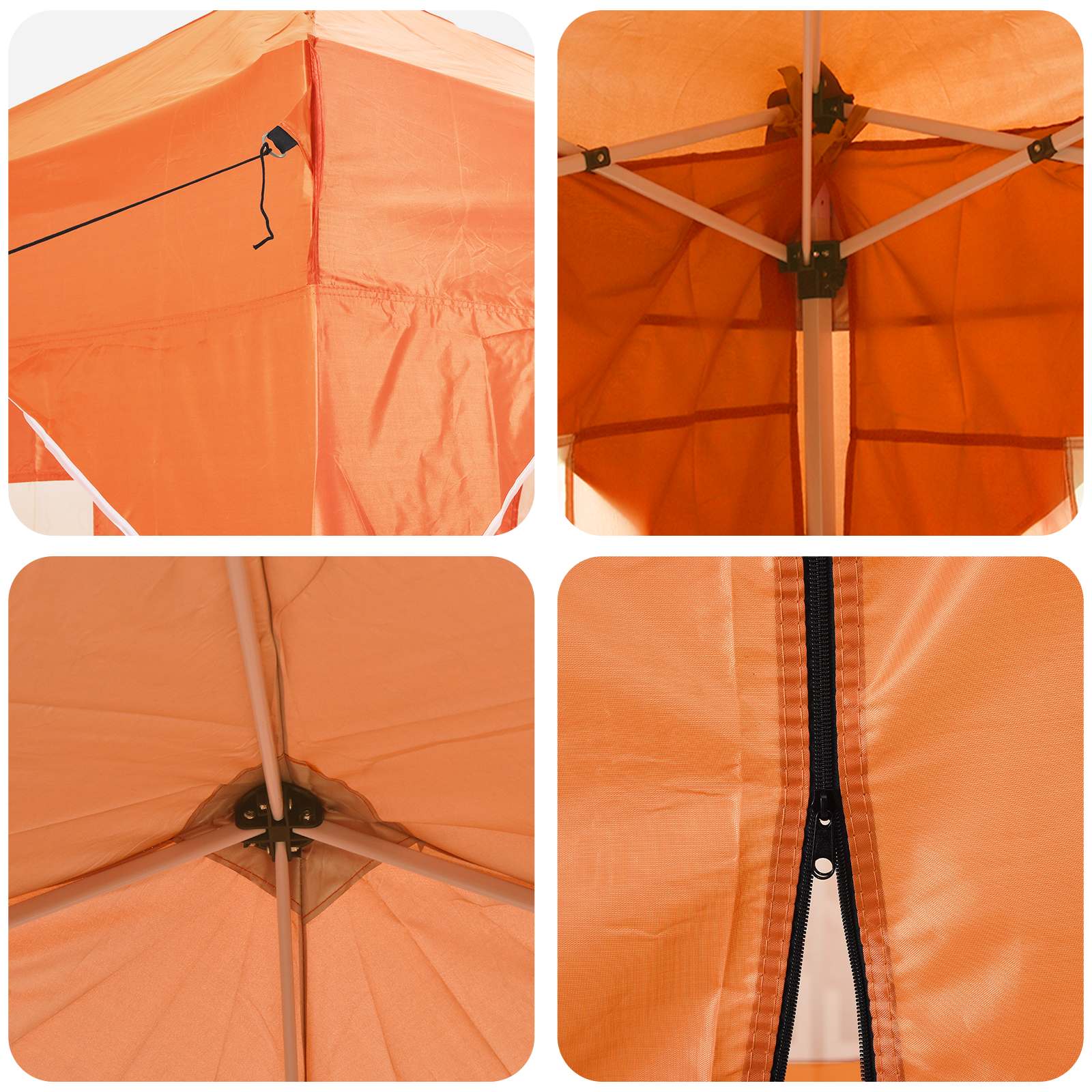 vidaXL Namiot imprezowy rozkładany 575 x 288 x 245 cm pomarańczowy