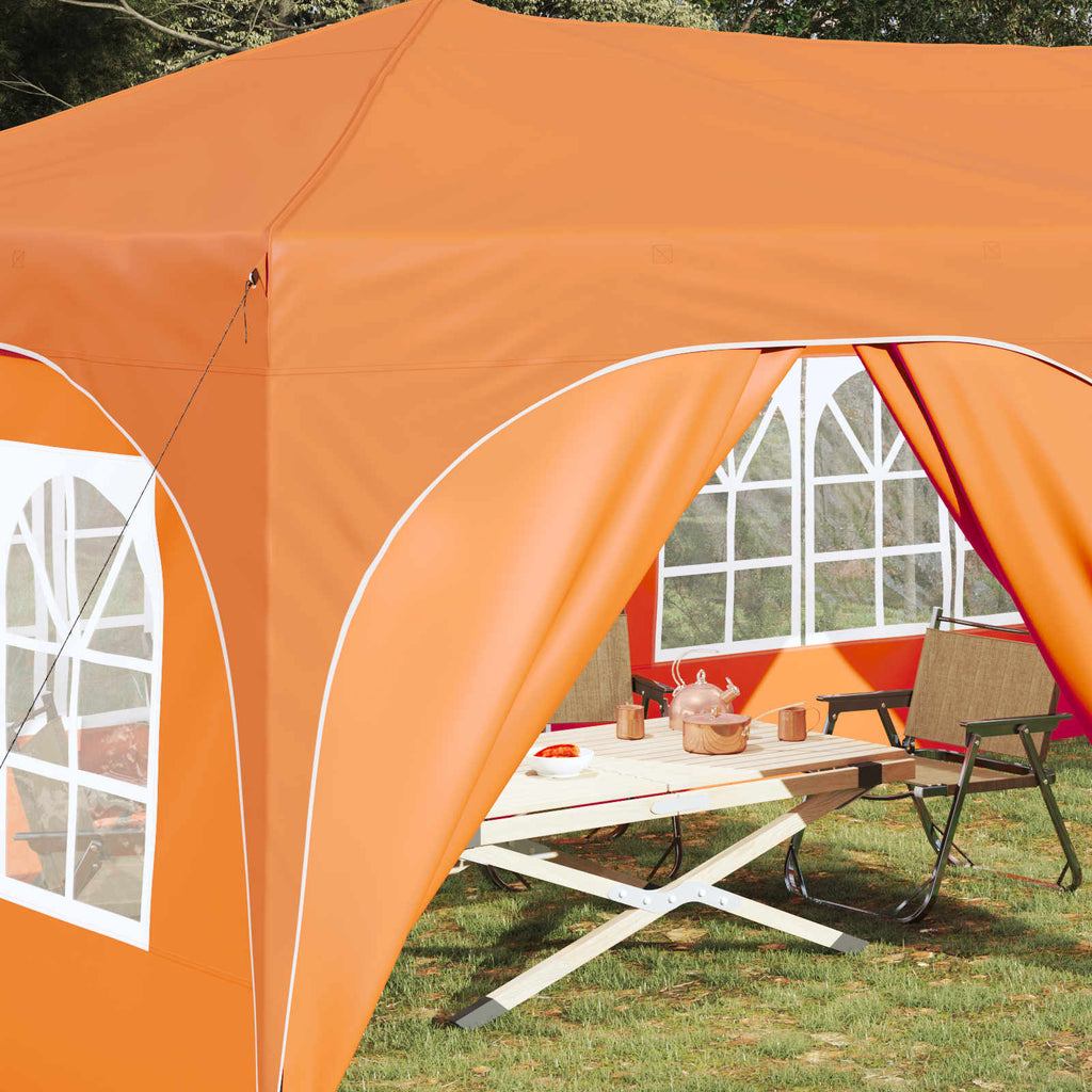 vidaXL Namiot imprezowy rozkładany 575 x 288 x 245 cm pomarańczowy