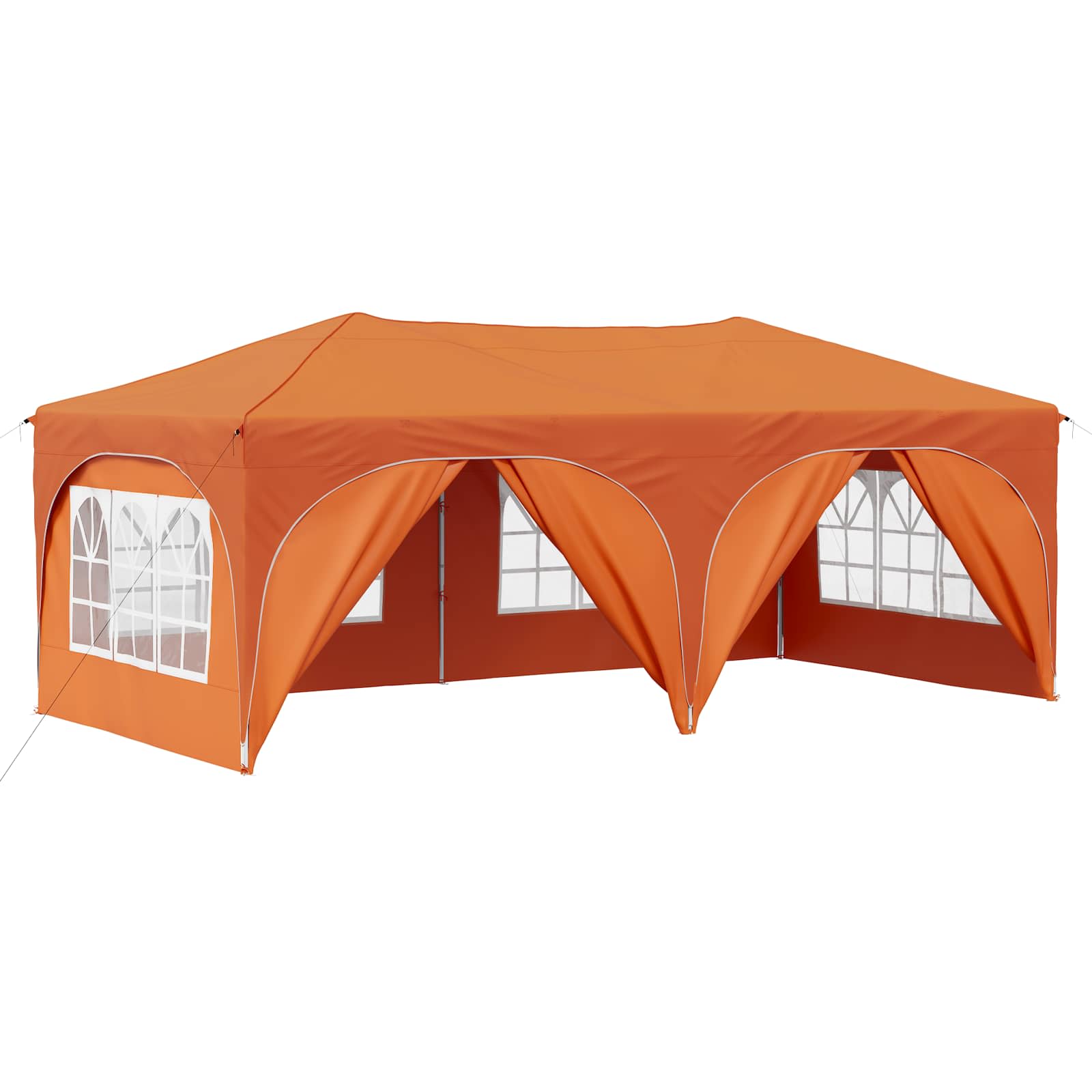 vidaXL Namiot imprezowy rozkładany 575 x 288 x 245 cm pomarańczowy