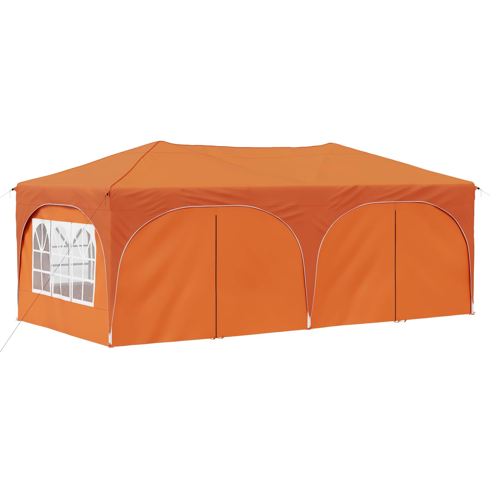 vidaXL Namiot imprezowy rozkładany 575 x 288 x 245 cm pomarańczowy