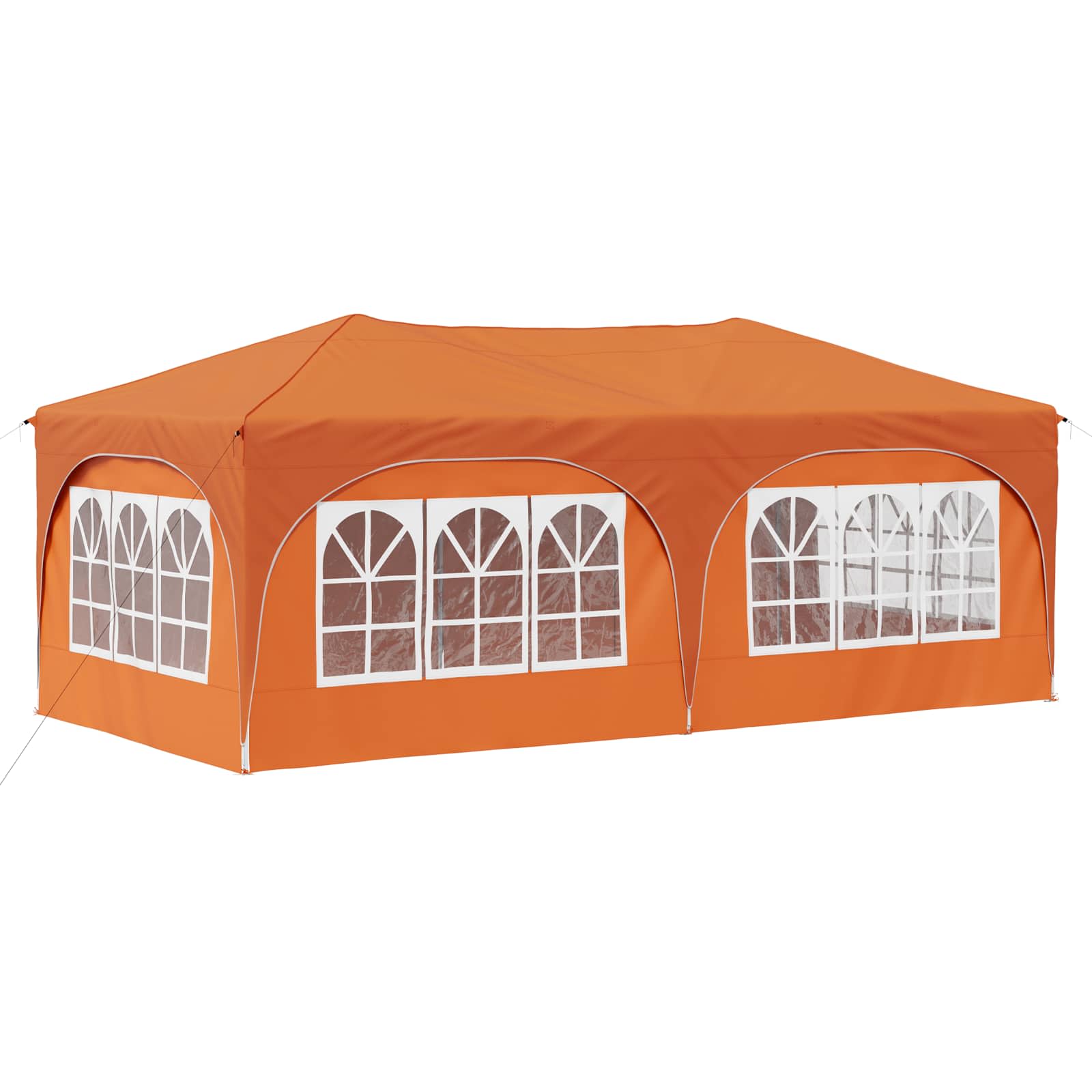 vidaXL Namiot imprezowy rozkładany 575 x 288 x 245 cm pomarańczowy