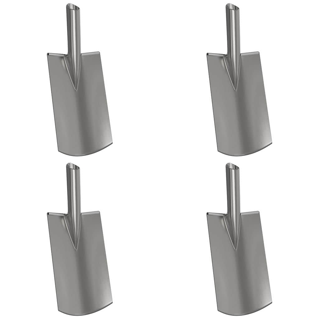 vidaXL Głowica łopaty 4 pcs Srebrny 43 x 17 cm Stal malowana proszkowo
