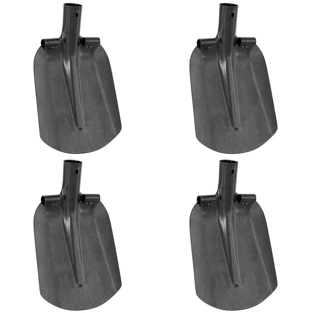vidaXL Głowica łopaty 4 pcs Srebrny 33 x 21 cm Stal malowana proszkowo