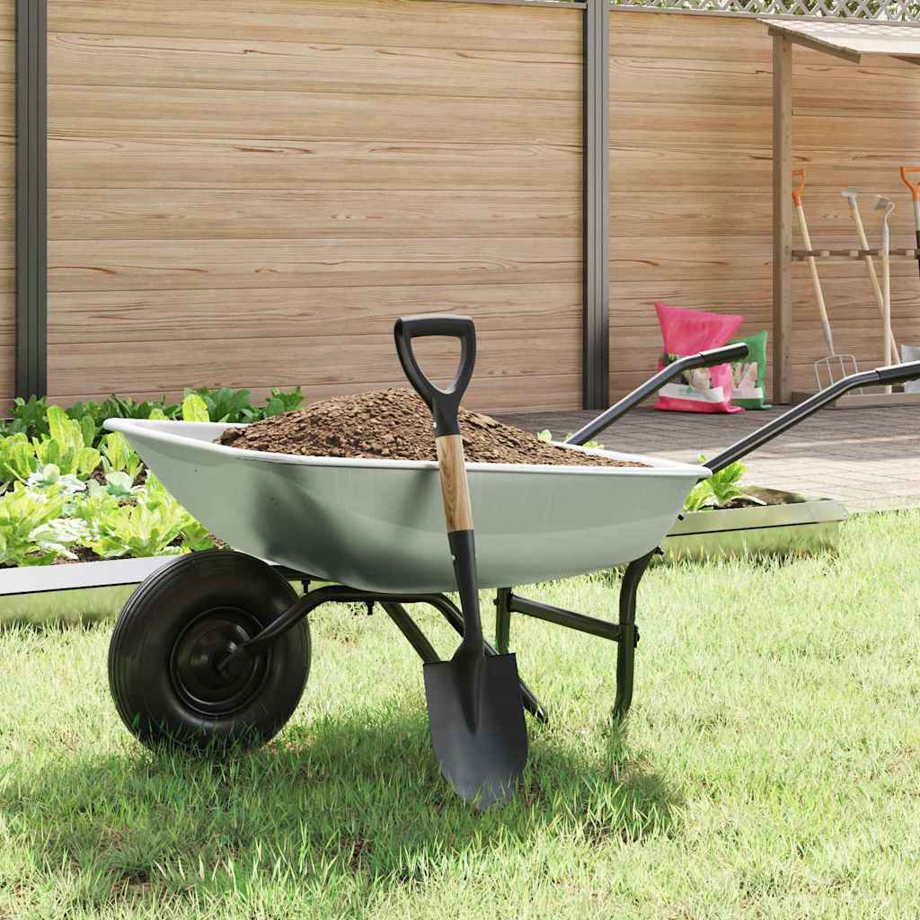 vidaXL Łopata Czarny 68,5 cm Stal Powlekana i Lite Drewno