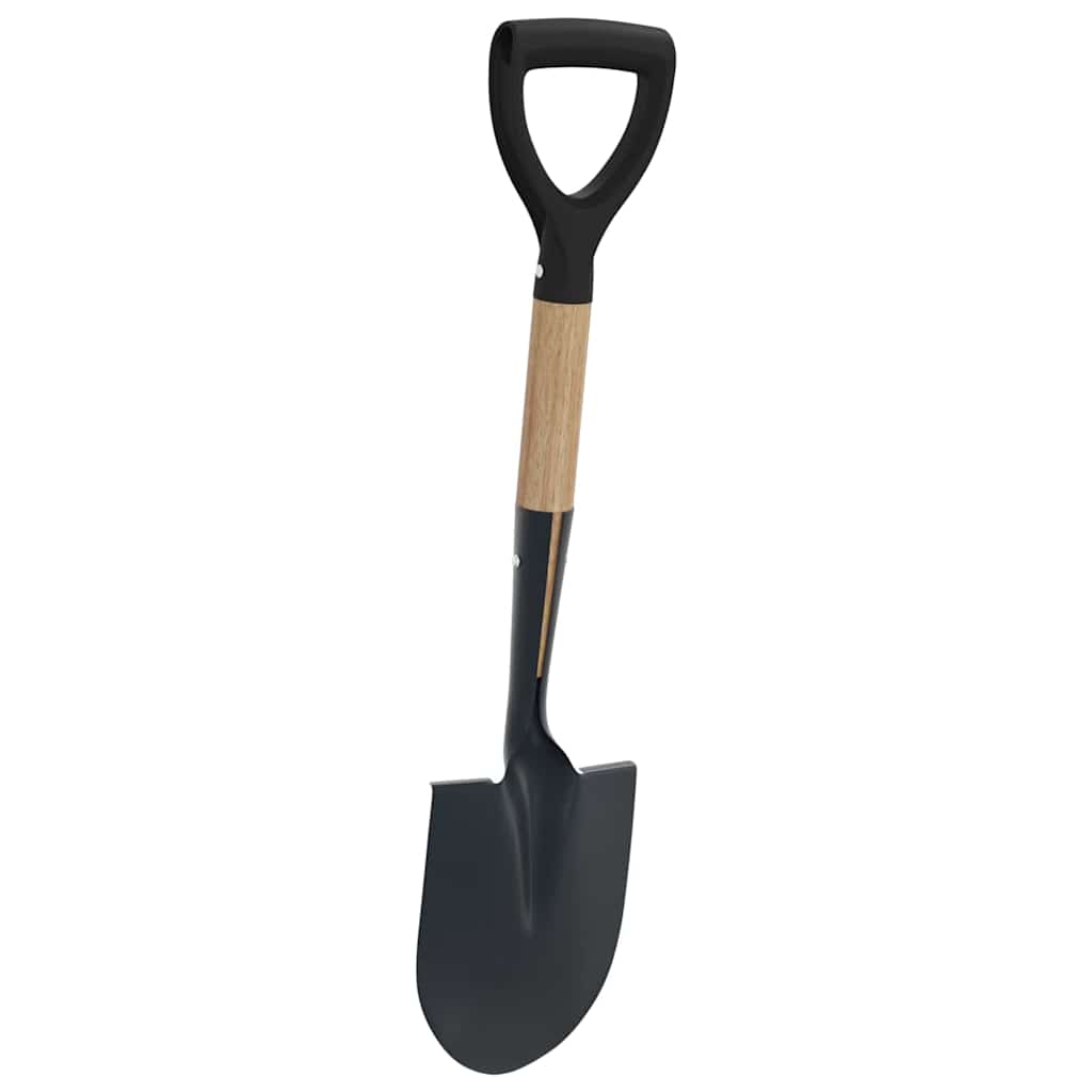 vidaXL Łopata Czarny 68,5 cm Stal Powlekana i Lite Drewno