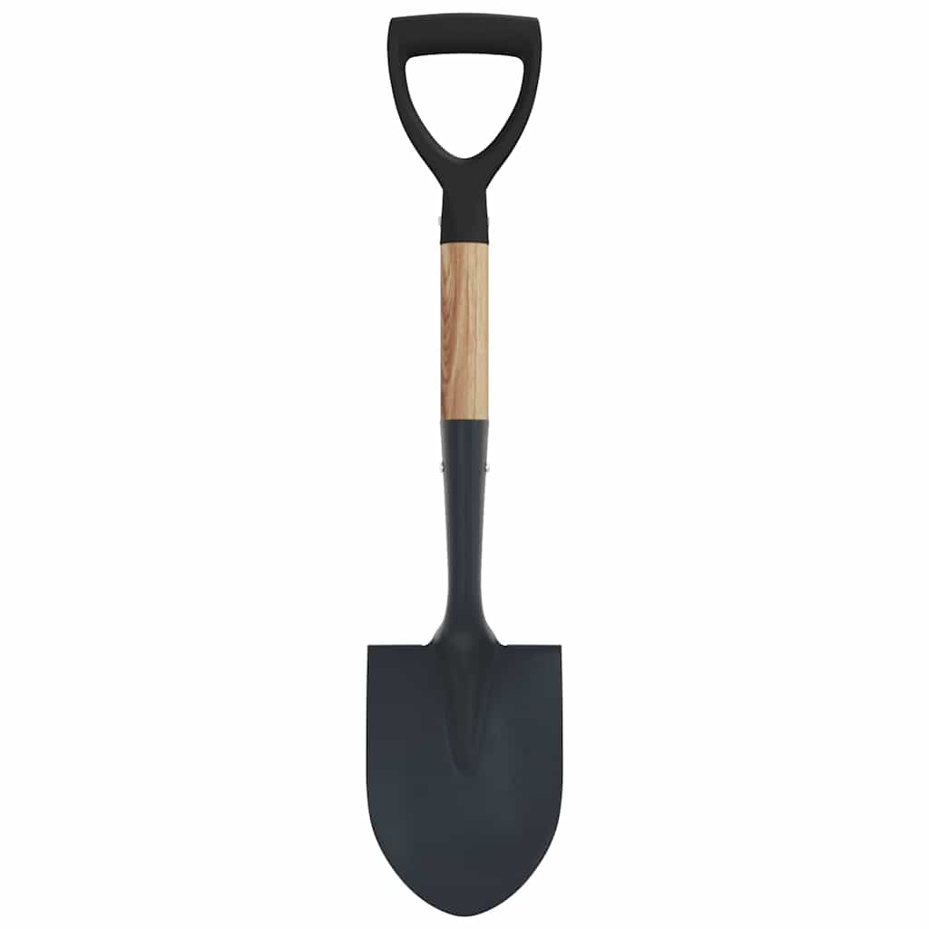 vidaXL Łopata Czarny 68,5 cm Stal Powlekana i Lite Drewno