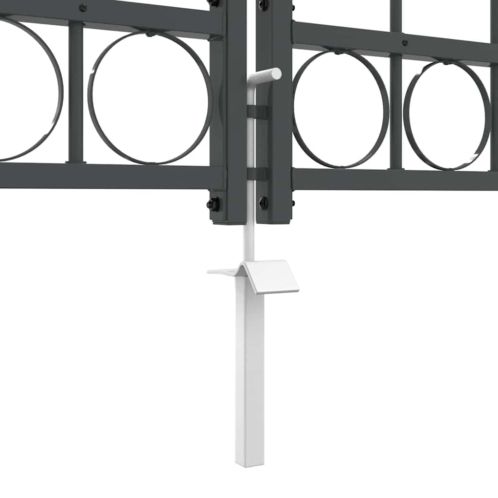 vidaXL Brama ogrodowa z łukowym szczytem Assen Szary 4 x 1,25 m Stal