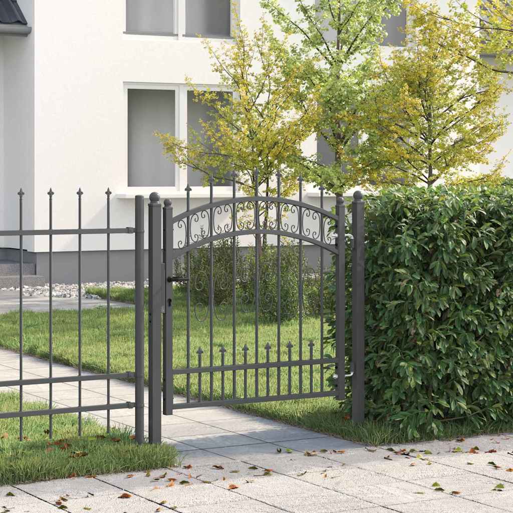 vidaXL Bramka ogrodzeniowa z ostrym szczytem KAMPEN 103 x 100 cm Stal