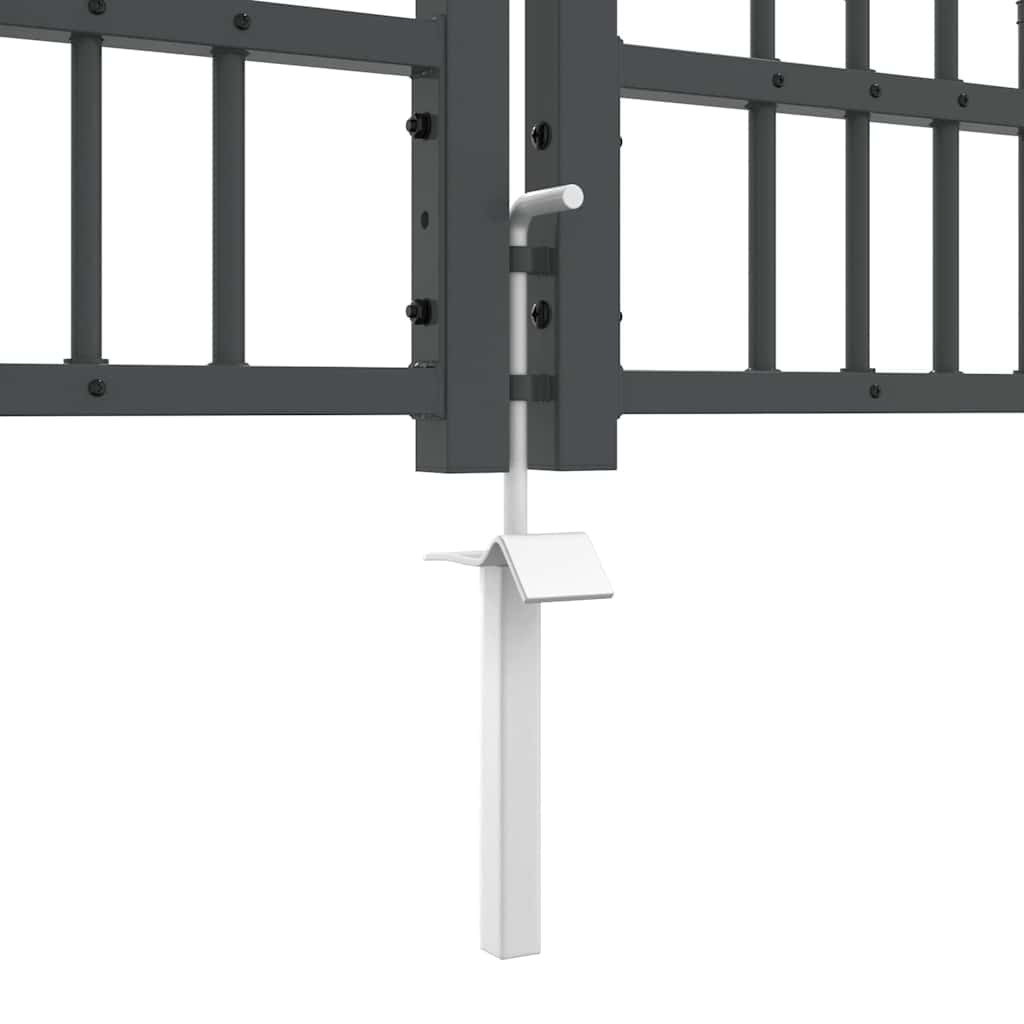 vidaXL Bramka ogrodzeniowa z ostrym szczytem KAMPEN 404 x 100 cm Stal