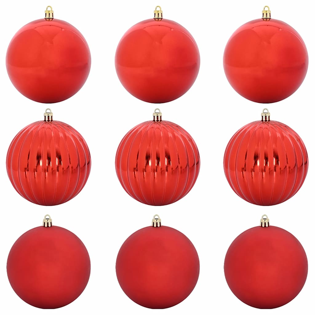 vidaXL Zestaw Bombek Świątecznych XL 9 pcs Czerwony