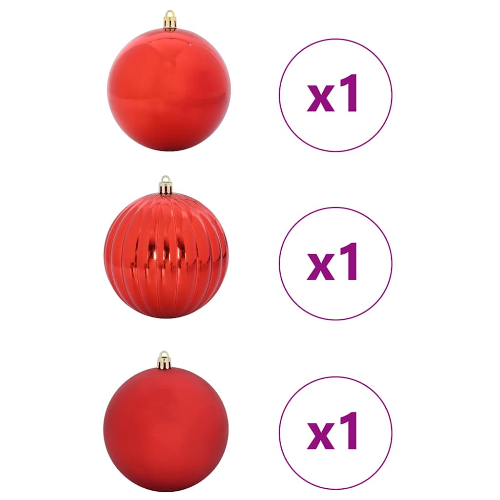 vidaXL Zestaw Bombek Bożonarodzeniowych XXL 3 pcs Czerwony
